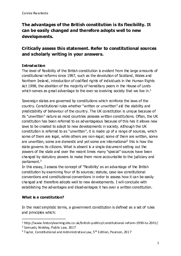 Written and unwritten constitution picture