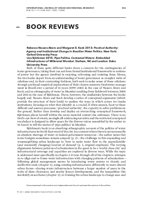 (PDF) International Journal of Urban and Regional Research review of ...