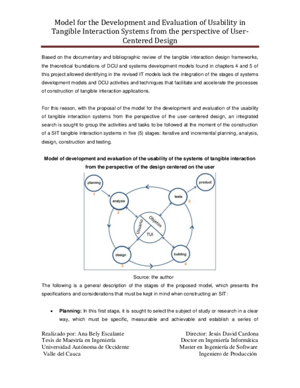 (PDF) Model for the Development and Evaluation of Usability in Tangible ...