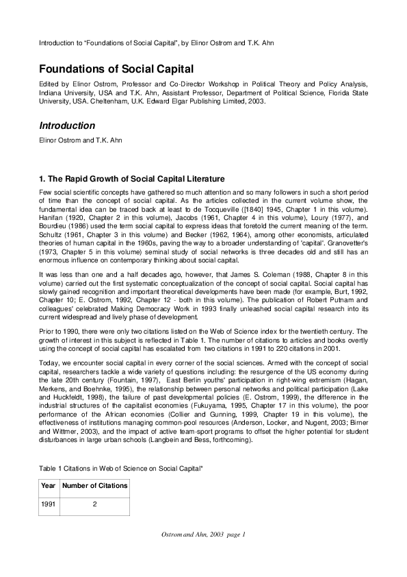 (PDF) Foundations of Social Capital laure El Haibi Academia.edu