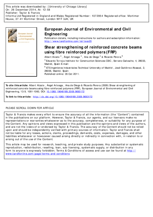 (PDF) European Journal of Environmental and Civil Engineering Shear ...