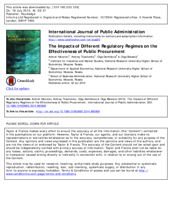 (PDF) International Journal of Public Administration The Impacts of ...