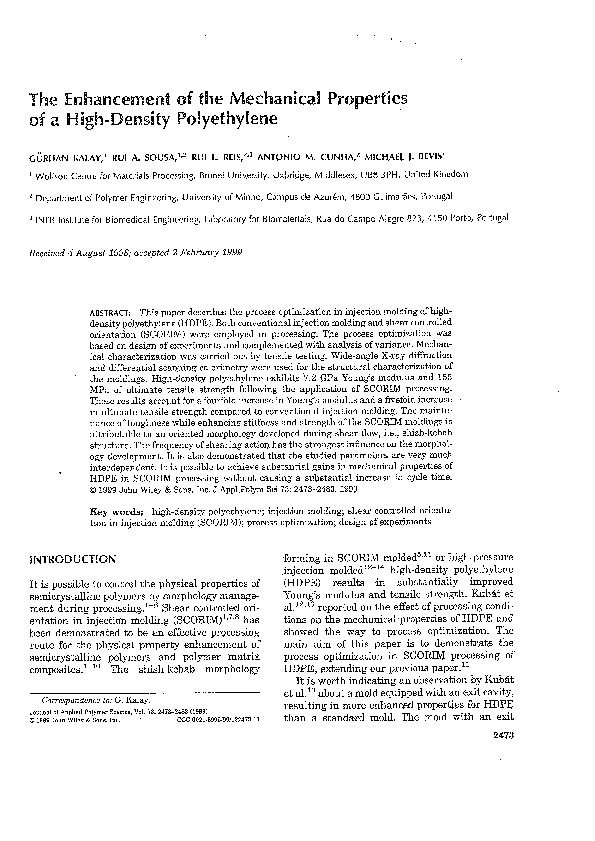 (PDF) The enhancement of the mechanical properties of a high-density ...