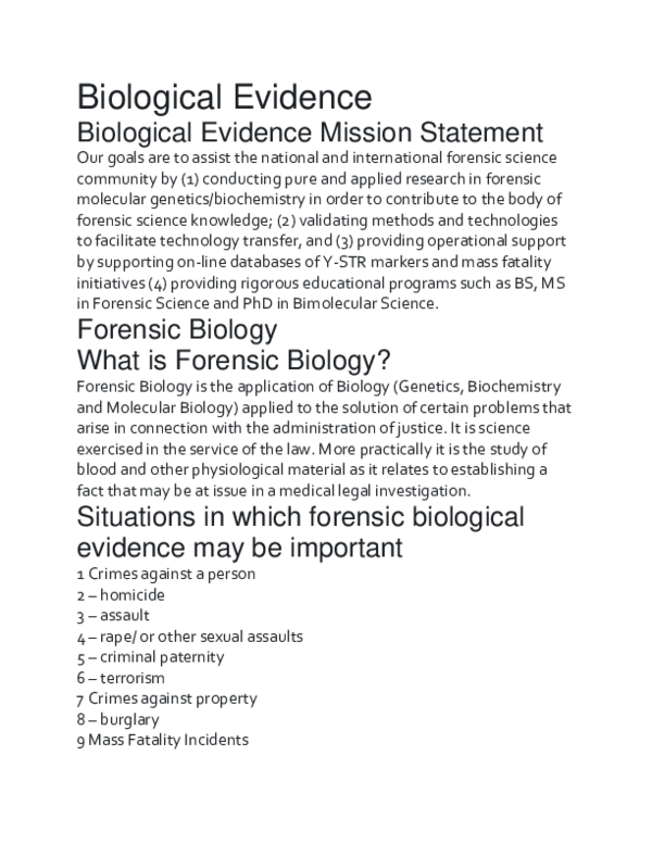 Biological evidence preservation picture