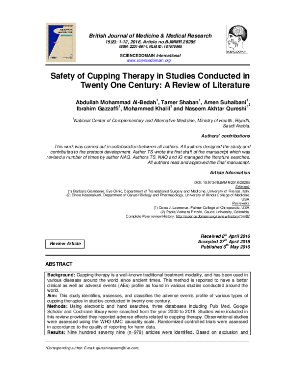 Literature review cupping picture