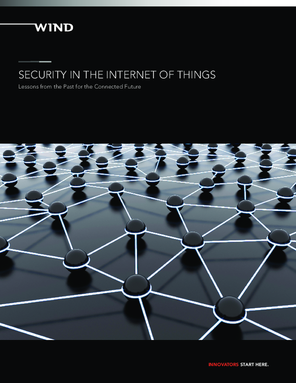 (PDF) SECURITY IN THE INTERNET OF THINGS Lessons from the Past for the ...