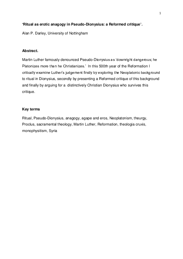 Ritual as erotic anagogy in Pseudo.docx