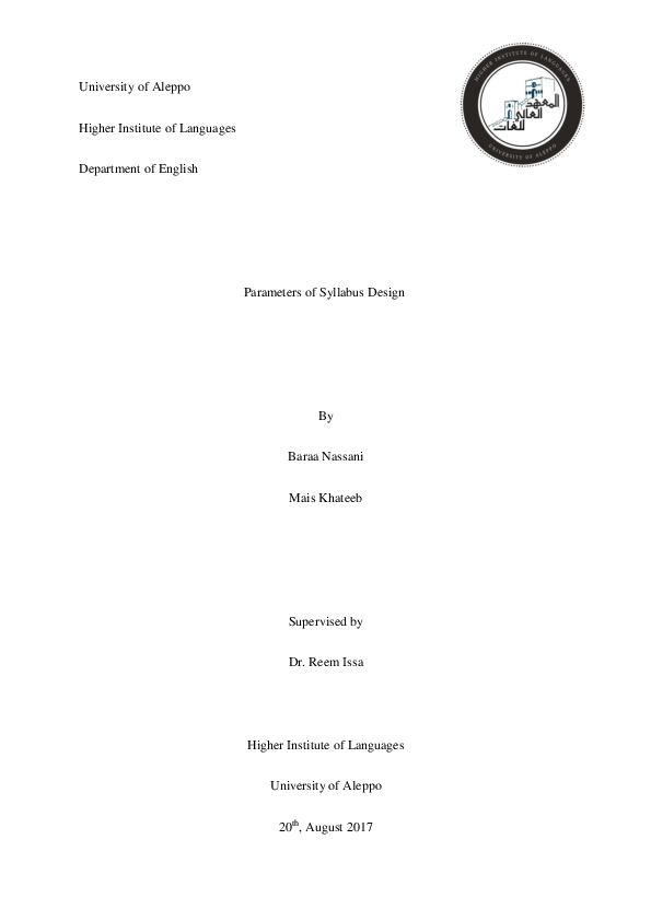 (DOC) Parameters 1-