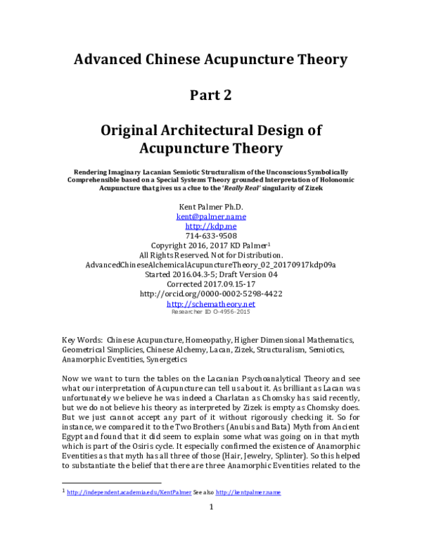 (PDF) Advanced Chinese Acupuncture Theory 02 Original Architectural