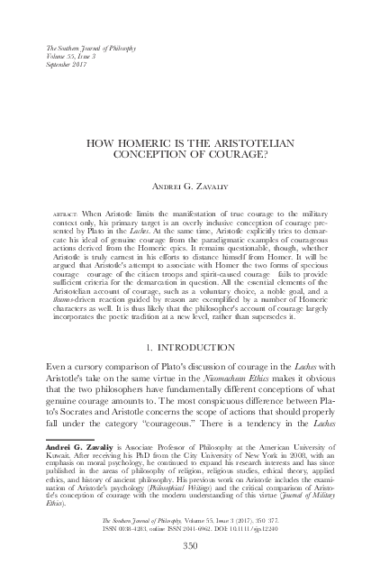 PDF HOW HOMERIC IS THE ARISTOTELIAN CONCEPTION OF COURAGE PDF HOW HOMERIC IS THE ARISTOTELIAN CONCEPTION OF COURAGE