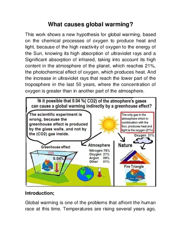 (DOC) What causes global warming