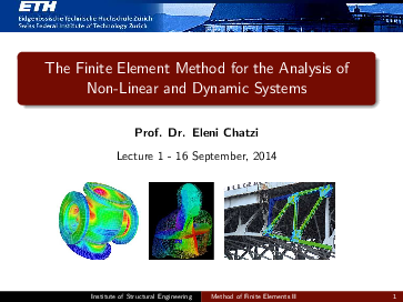 (PDF) The Finite Element Method for the Analysis of Non-Linear and ...
