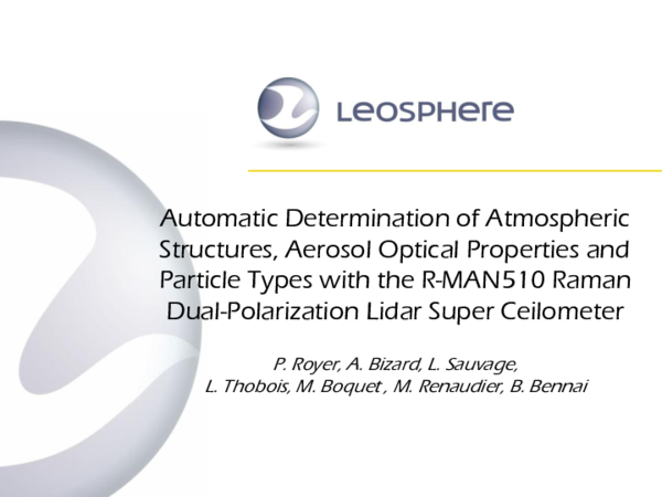 (PDF) Automatic Determination of Atmospheric Structures, Aerosol ...