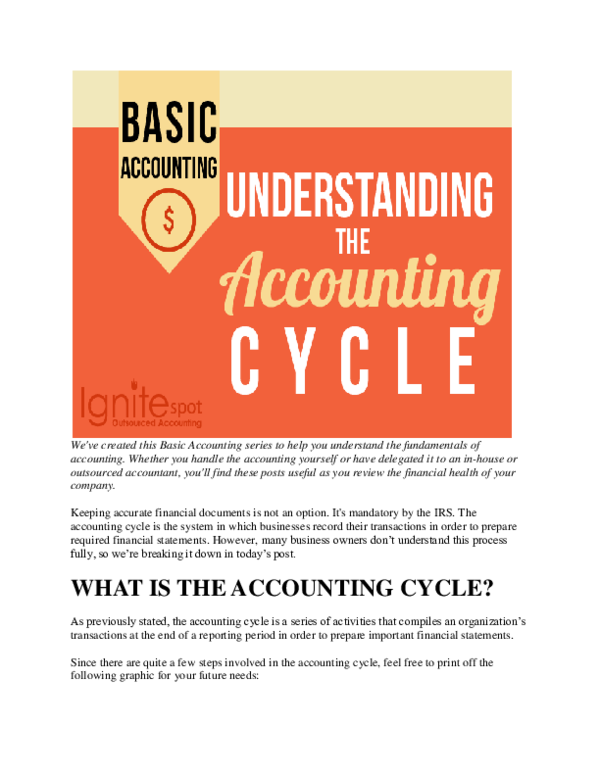 (DOC) WHAT IS THE ACCOUNTING CYCLE chol akech Academia.edu