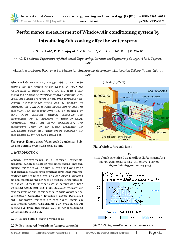 (PDF) Performance measurement of Window Air conditioning system by ...