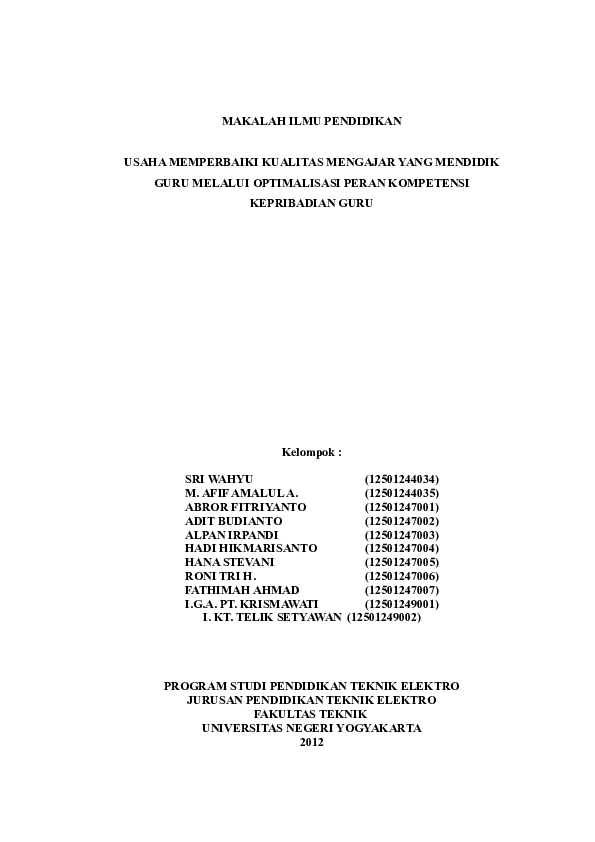 Makalah Kompetensi Kepribadian Kondiskorabat