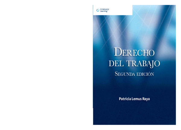 (PDF) DERECHO DEL TRABAJO SEGUNDA EDICIÓN