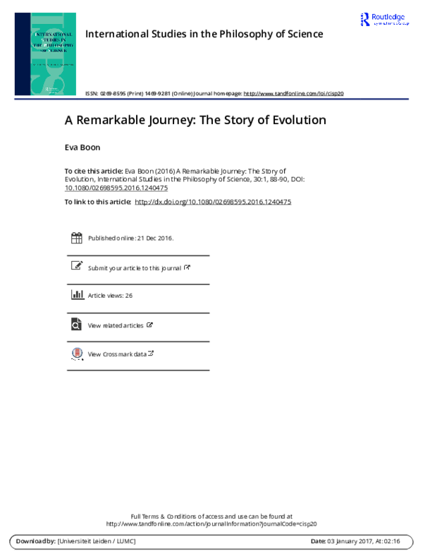 (PDF) A Remarkable Journey The Story of Evolution(01)