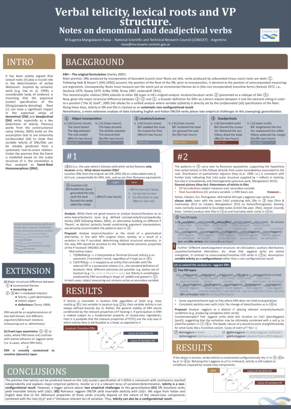 (PDF) Verbal telicity, lexical roots and VP structure. Notes on ...