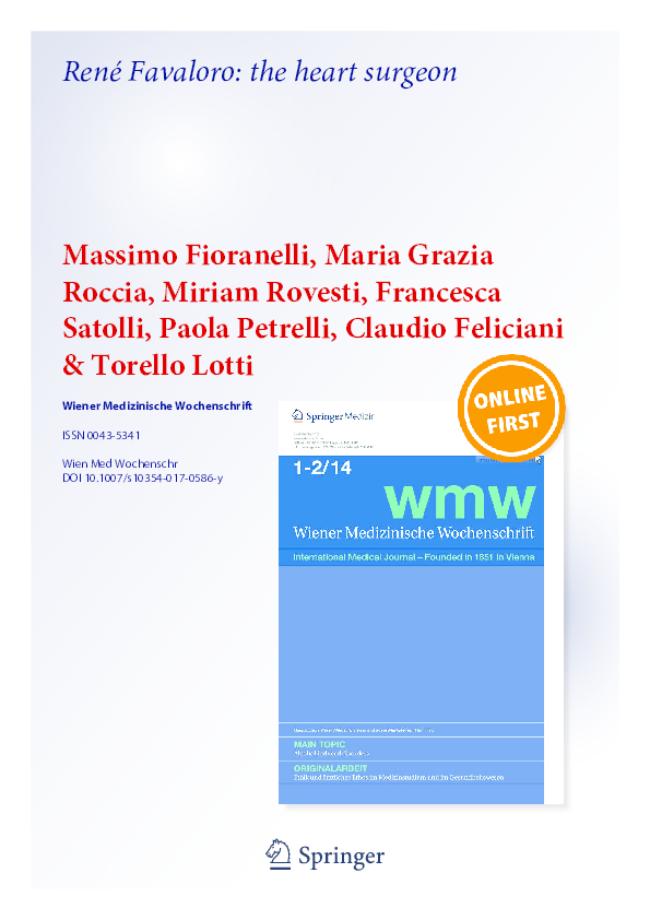 (PDF) Wiener Medizinische Wochenschrift Massimo Fioranelli Academia.edu