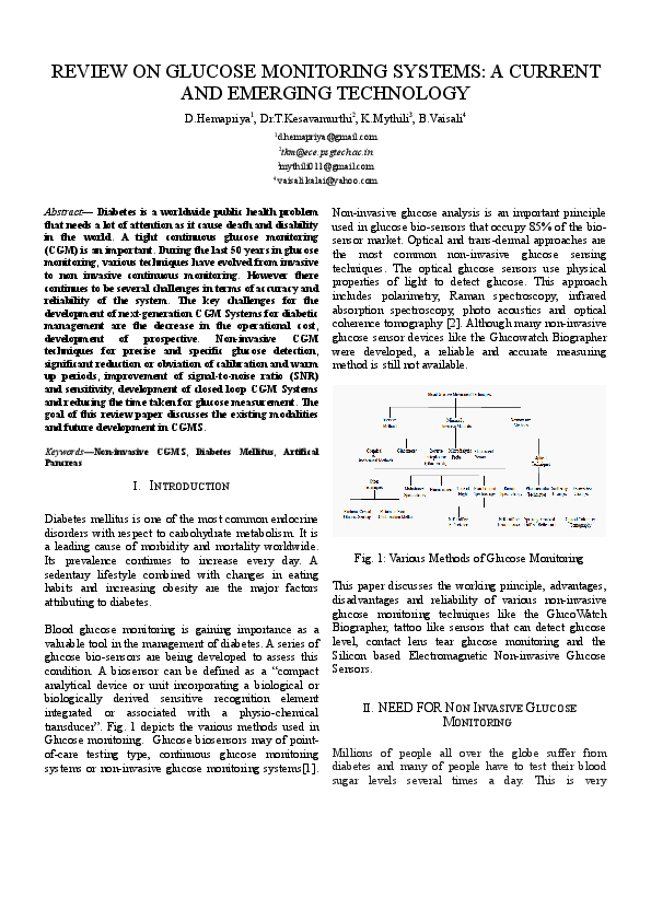 View of (DOC) Review on glucose monitoring systems: a current and emerging ...
