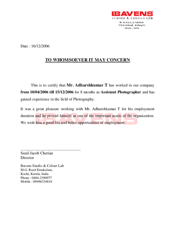 (DOC) Employee Experience Certificate 2 Ipc 3 Academia.edu