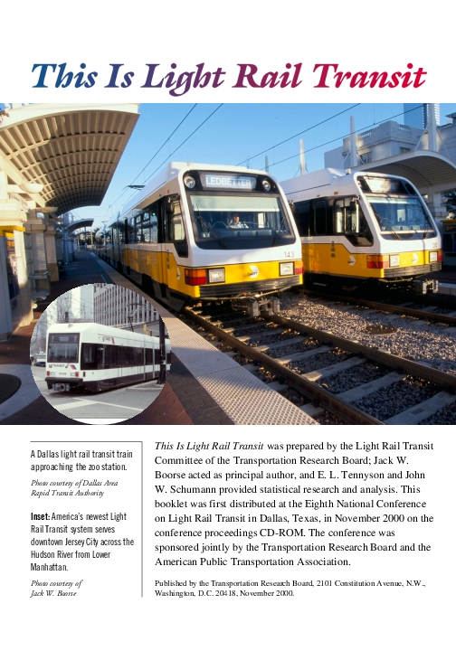 (PDF) A Dallas light rail transit train approaching the zoo station