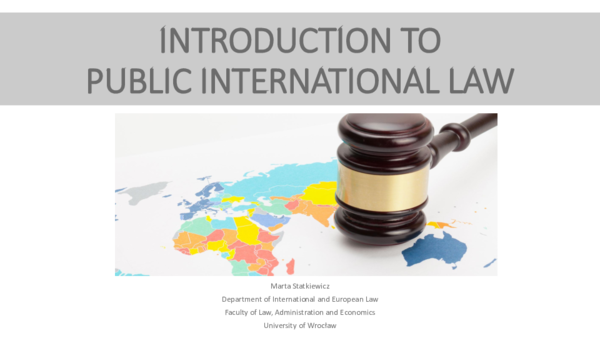 (PDF) INTRODUCTION TO PUBLIC INTERNATIONAL LAW
