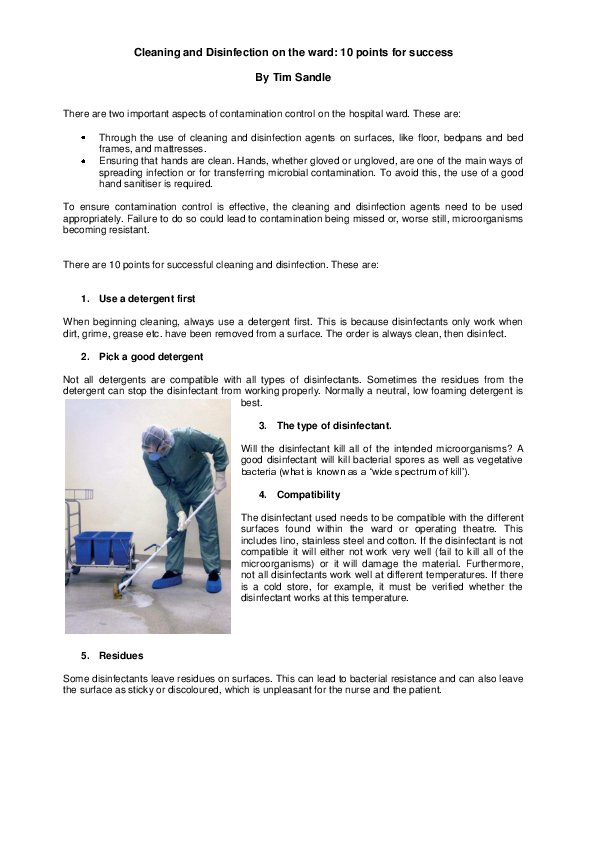 types of disinfectants