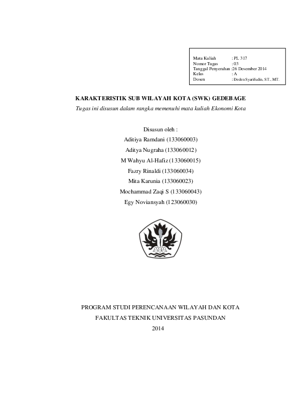 Pdf Pengembangan Swk Gedebage Pdf