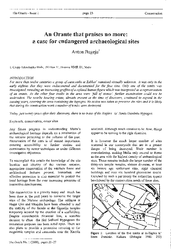 (PDF) The Oracle - An Orante that praises no more: a case for ...