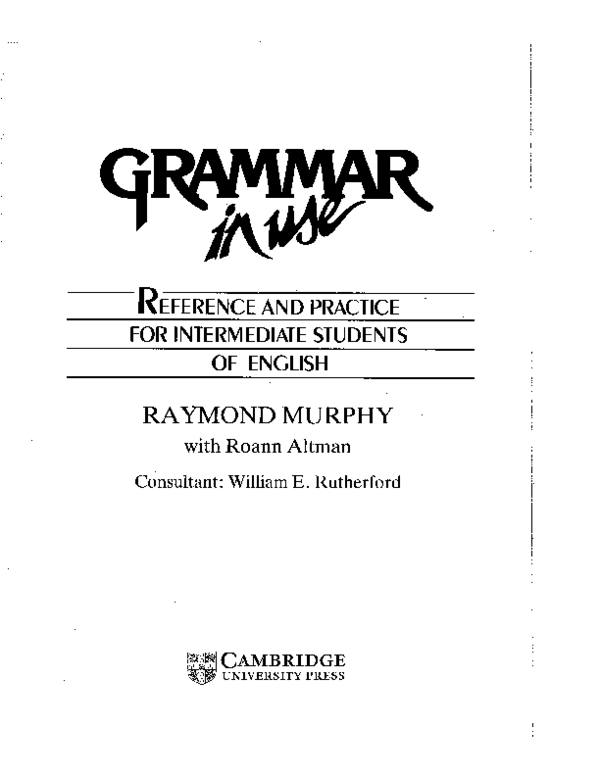 (PDF) English Grammar in Use. Murphy R. 1 ed, 1989 275с Виктория Пшеничная Academia.edu