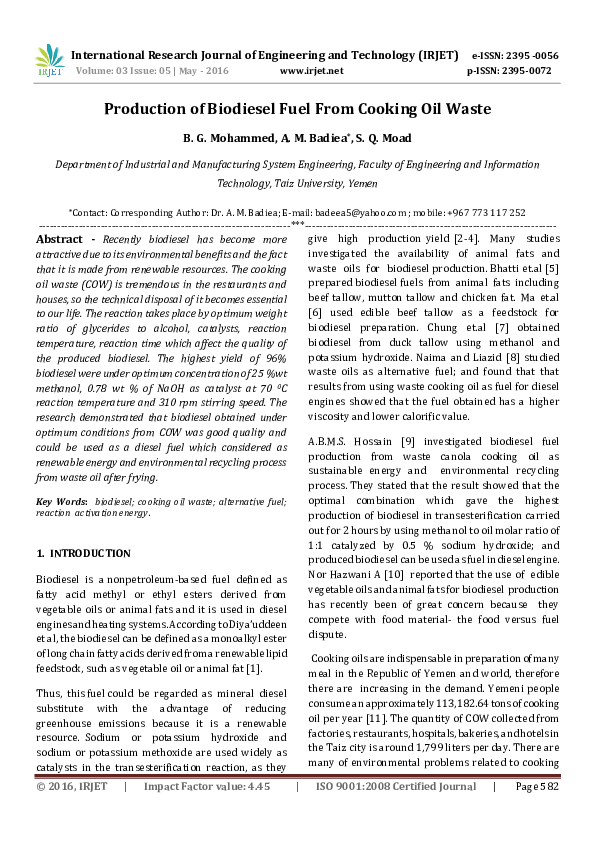 Environmental impacts of biodiesel image