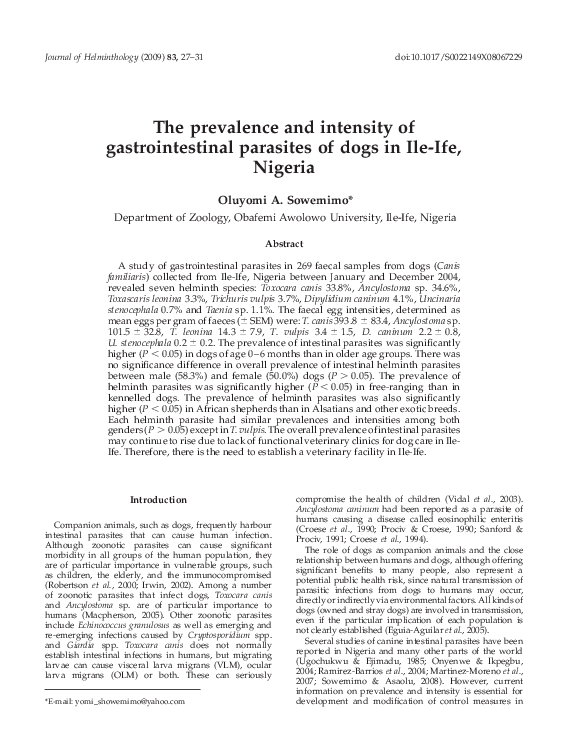 History of parasitology ppt image