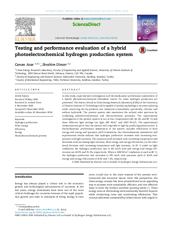 (PDF) Testing and performance evaluation of a hybrid ...