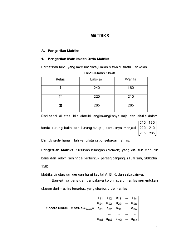 Pdf Matriks Dan Ordo Matriks Ghufron Zaida Academia Edu