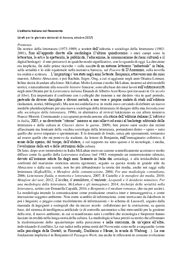 Pdf L Editoria Italiana Del Novecento Pdf Giovanni Ragone Academia Edu