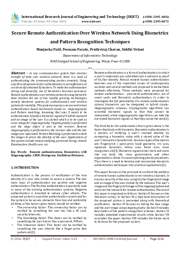 Picture of (PDF) Secure Remote Authentication Over Wireless Network Using ...