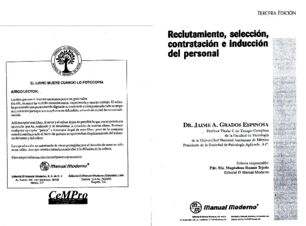 (PDF) Reclutamiento, selección, contratación e inducción del personal
