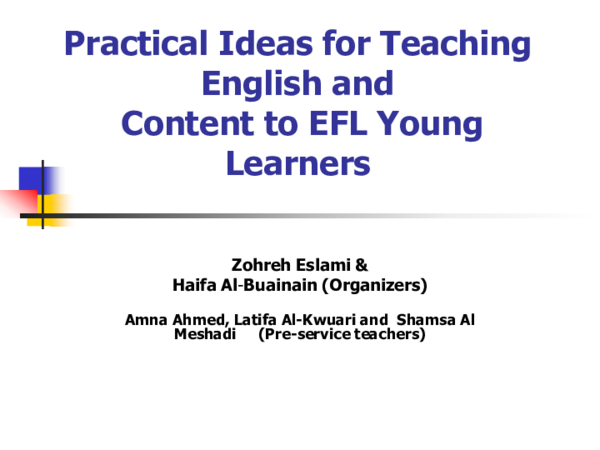 (PPT) Practical Ideas for Teaching English and Content to EFL Young ...