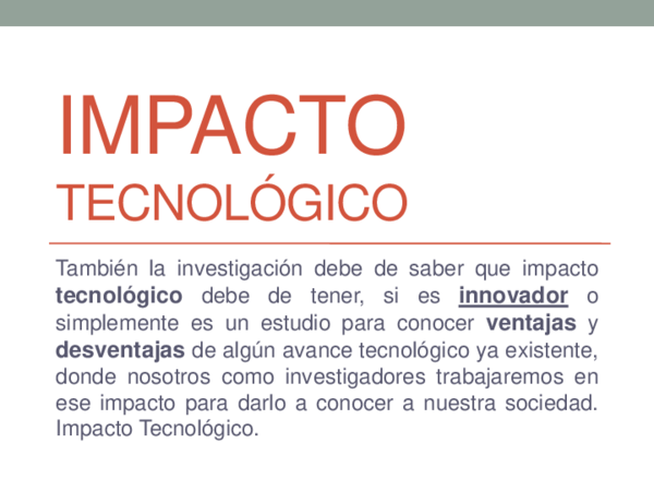 (PPT) Impacto tecnológico