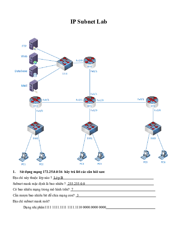 Doc Ip Subnet Lab 1 Doc Ip Subnet Lab 1