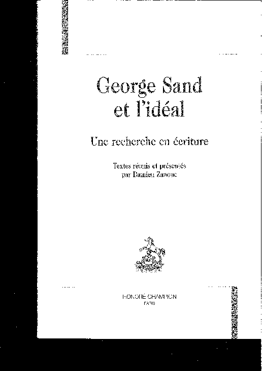 Pdf L Ideal Champetre Seul Ideal De George Sand Laetitia Hanin Academia Edu