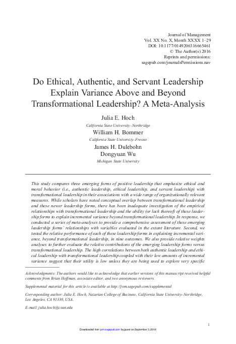 Personal leadership essay sample image