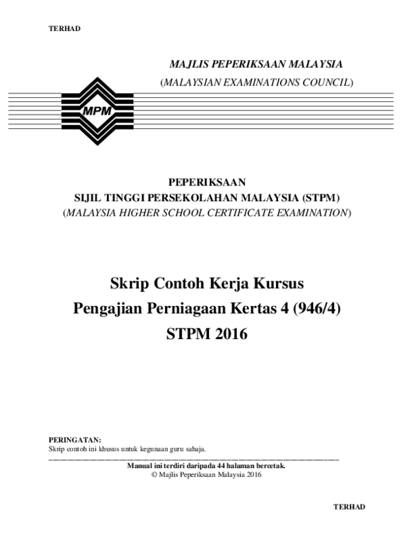 (PDF) PEPERIKSAAN SIJIL TINGGI PERSEKOLAHAN MALAYSIA (STPM