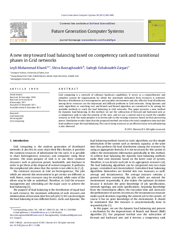 (PDF) A new step toward load balancing based on competency rank and ...