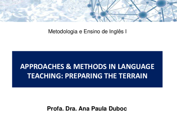 Pdf Approaches Methods In Language Teaching Preparing The Terrain Yassine Ben Academia Edu
