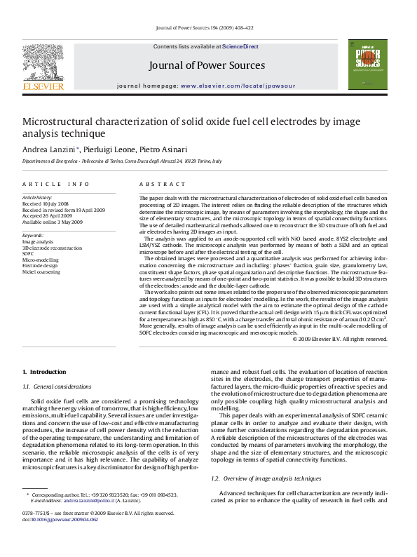 (PDF) Microstructural characterization of solid oxide fuel cell ...