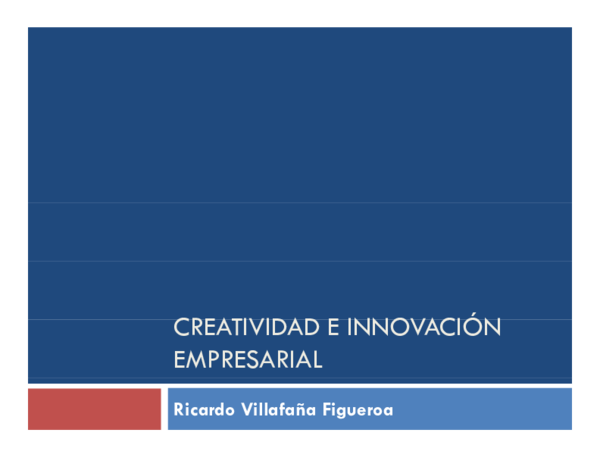 (PDF) CREATIVIDAD E INNOVACIÓN CREATIVIDAD E INNOVACIÓN EMPRESARIAL