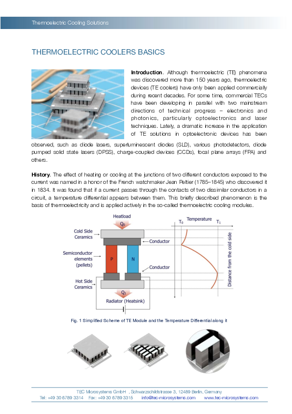(PDF) THERMOELECTRIC COOLERS BASICS Tess Winkelhorst Academia.edu